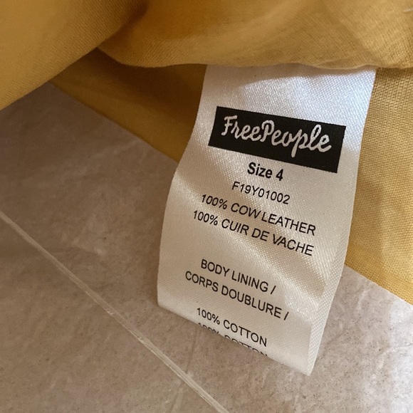 Free People Gold Leather Sleeveless Mini Dress Button Up Metallic Party 90s - Picture 8 of 11